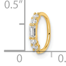 Load image into Gallery viewer, 14k 20 Gauge CZ Nose Ring / Ear Cuff

