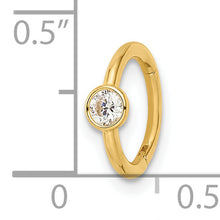Load image into Gallery viewer, 14k 16 Gauge Polished CZ Cartilage Ring
