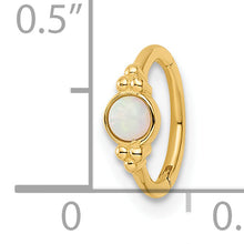Load image into Gallery viewer, 14k 18 Gauge Created Opal Cartilage Ring
