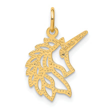 Load image into Gallery viewer, 14k Unicorn Head Pendant
