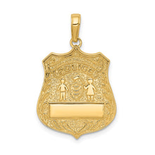 Load image into Gallery viewer, 14k Large Police Badge Pendant
