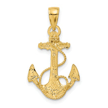 Load image into Gallery viewer, 14k Solid Polished Anchor Pendant
