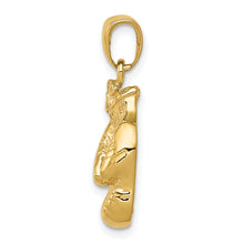 Load image into Gallery viewer, 14k Solid Polished Open-Backed Boxing Gloves Pendant
