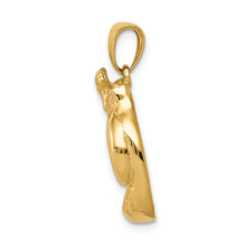 Load image into Gallery viewer, 14k Solid Polished Open-Backed Boxing Gloves Pendant
