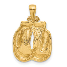 Load image into Gallery viewer, 14k Solid Polished Open-Backed Boxing Gloves Pendant
