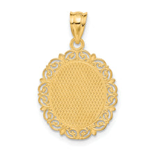 Load image into Gallery viewer, 14k Solid Satin Polished Aries Zodiac Oval Pendant
