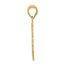 Load image into Gallery viewer, 14k Solid Satin Polished Leo Zodiac Oval Pendant
