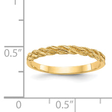 Load image into Gallery viewer, 14k Diamond-cut Rope Ring
