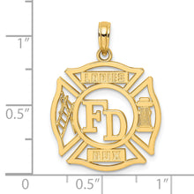 Load image into Gallery viewer, 14k FD LADIES AUX in Shield Charm
