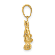 Load image into Gallery viewer, 14k 3-D Moveable Scales of Justice Pendant
