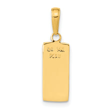 Load image into Gallery viewer, 14k 3D Gold Bar Pendant

