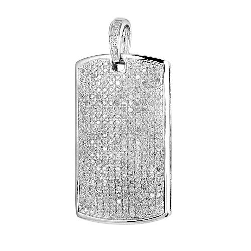 10KW 1.00CTW DIAMOND DOGTAG