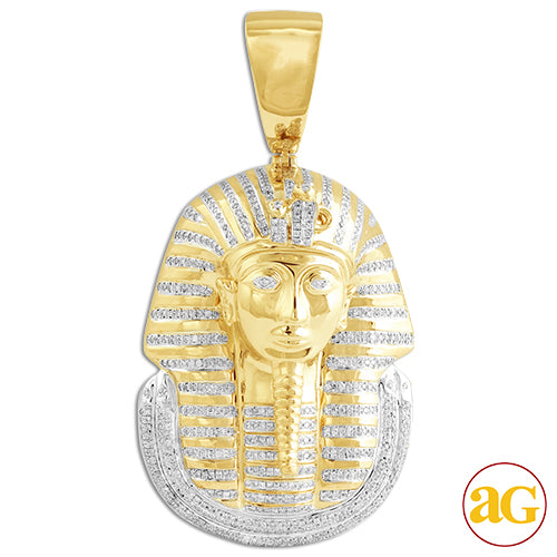 10KY 3.25CTW DIAMOND PHAROAH PENDANT