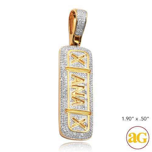 10KY 0.75CTW DIAMOND 'XANAX' PILL PENDANT