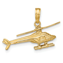 Load image into Gallery viewer, 14k 3-D Moveable Helicopter Pendant
