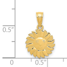 Load image into Gallery viewer, 14k Polished Sun with Face Pendant
