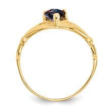 Load image into Gallery viewer, 14k CZ June Birthstone Claddagh Heart Ring
