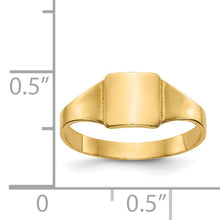 Load image into Gallery viewer, 14k Polished Square Signet Baby Ring
