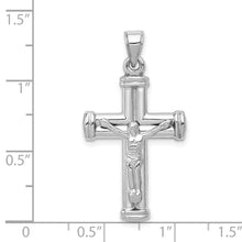 Load image into Gallery viewer, 14K White Gold Reversible Crucifix Pendant
