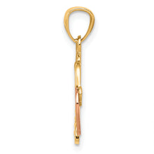 Load image into Gallery viewer, 14k Two-tone Heart Lock and Key Pendant
