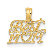 Load image into Gallery viewer, 14K BEST MOM with Heart Charm
