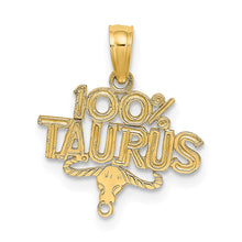 Load image into Gallery viewer, 14K 100% TAURUS Zodiac Charm
