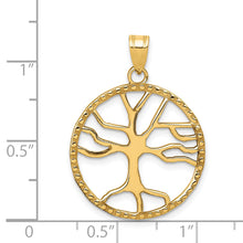 Load image into Gallery viewer, 14K Tree of Life in Round Frame Pendant
