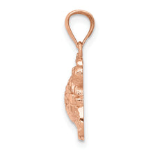 Load image into Gallery viewer, 14k Rose Gold Diamond Cut Turtle Pendant
