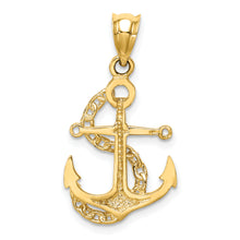 Load image into Gallery viewer, 14K Polished Anchor &amp; Chain Pendant
