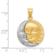 Load image into Gallery viewer, 14k Two-tone Sun and Moon Charm
