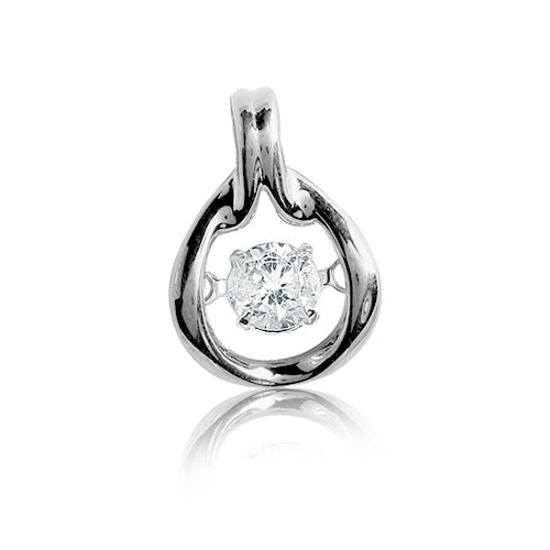 14KW 0.20CTW DANCING DIAMOND PENDANT