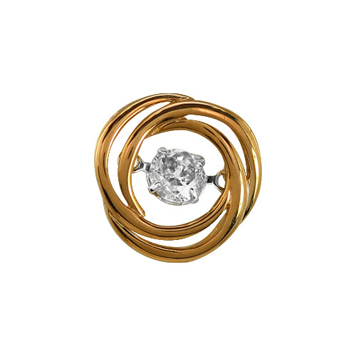 14KR 0.20CTW DANCING DIAMOND PENDANT