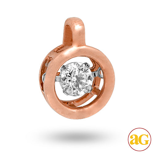 14KR 0.25CTW DANCING DIAMOND PENDANT