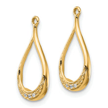 Load image into Gallery viewer, 14K Yellow Gold Diamond Earring Jackets
