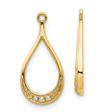 Load image into Gallery viewer, 14K Yellow Gold Diamond Earring Jackets
