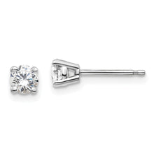 Load image into Gallery viewer, 14K White Gold Lab Grown Diamond 1/2ctw VS/SI FGH 4 Prong Earrings
