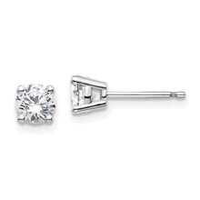 Load image into Gallery viewer, 14K White Gold Lab Grown Diamond 3/4ctw VS/SI FGH 4 Prong Earrings
