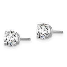 Load image into Gallery viewer, 14K White Gold Lab Grown Diamond 1ctw VS/SI FGH 4 Prong Earrings
