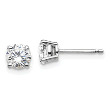 Load image into Gallery viewer, 14K White Gold Lab Grown Diamond 1ctw VS/SI FGH 4 Prong Earrings
