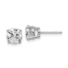 Load image into Gallery viewer, 14K White Gold Lab Grown Diamond 2ctw VS/SI FGH 4 Prong Earrings
