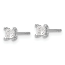 Load image into Gallery viewer, 14kw .25ctw VS DEF Lab Grown Princess Diamond 4 Prong Earrings
