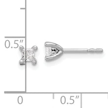 Load image into Gallery viewer, 14kw .25ctw VS DEF Lab Grown Princess Diamond 4 Prong Earrings
