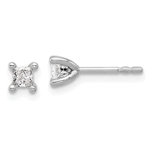 Load image into Gallery viewer, 14kw .25ctw VS DEF Lab Grown Princess Diamond 4 Prong Earrings
