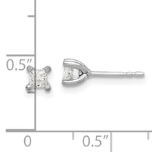 Load image into Gallery viewer, 14kw .33ctw VS DEF Lab Grown Princess Diamond 4 Prong Earrings
