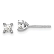 Load image into Gallery viewer, 14kw .33ctw VS DEF Lab Grown Princess Diamond 4 Prong Earrings

