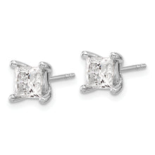 Load image into Gallery viewer, 14kw 2ctw Certified VS/SI FGH Lab Grown Princess Diamond 4-Prg Earrings
