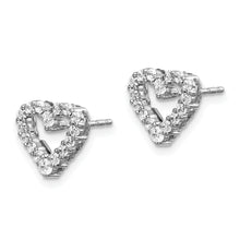 Load image into Gallery viewer, 10K White Gold Lab Grown Diamond VS/SI FGH Heart Earrings
