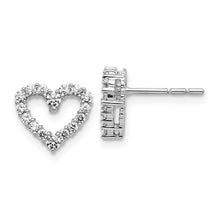 Load image into Gallery viewer, 10K White Gold Lab Grown Diamond VS/SI FGH Heart Earrings
