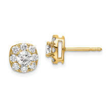 Load image into Gallery viewer, 14K Lab Grown Diamond VS/SI FGH Cushion Halo Earrings
