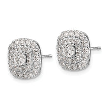 Load image into Gallery viewer, 14K White Gold Lab Grown Diamond  VS/SI FGH Double Halo Earrings

